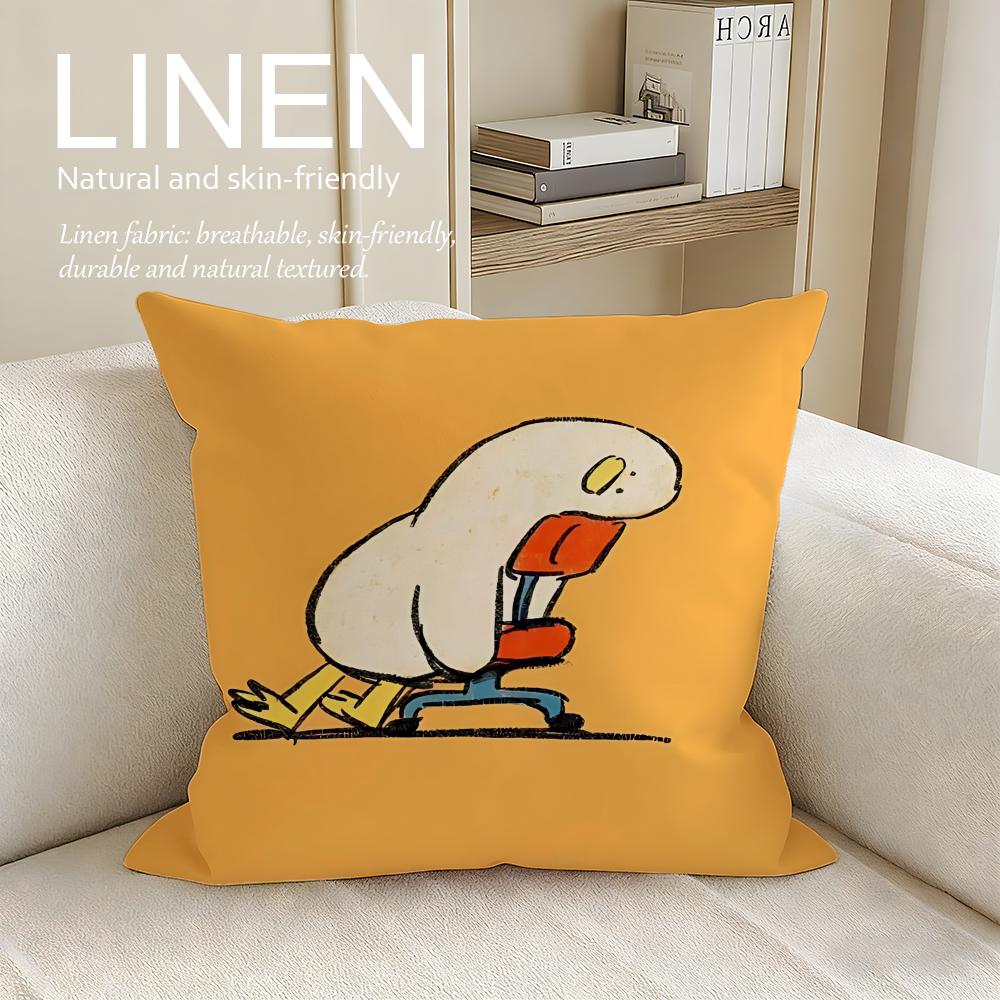 Cute SSEBONG Cushion Cover Linen Decorative Pillowcase Set Pcs x x x Breathable Washable Sofa Cushion Cover
