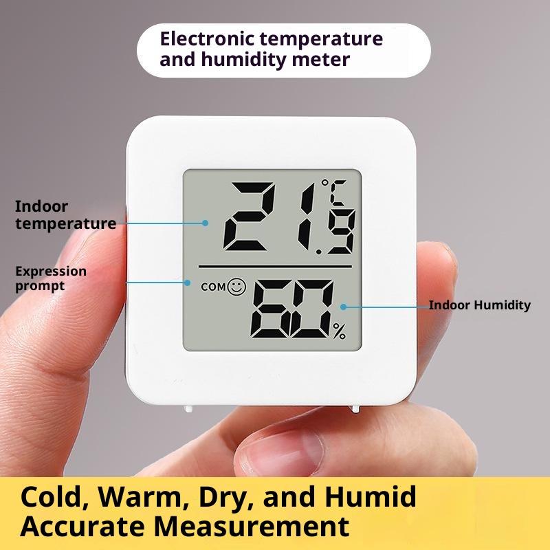 Mini LCD Digital Thermometer Hygrometer Easy Read LCD Display Indoor Humidity Temperature Monitor for Study Room Dorm