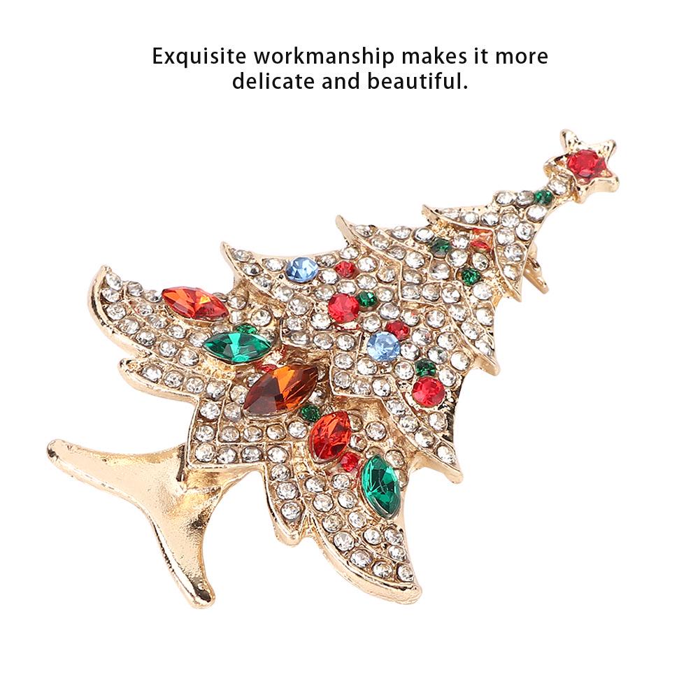 Christmas Style Fashionable Alloy Elegant Rhinestones Decoration Pin Brooch Jewelry