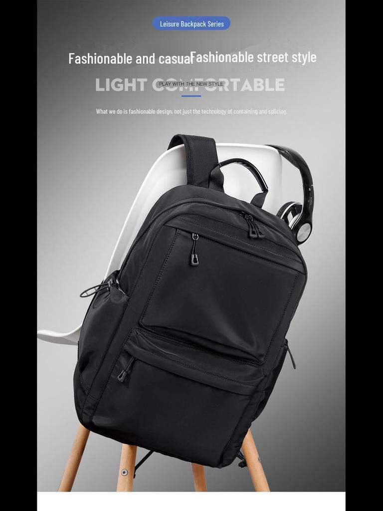 Men's Trendy Lightweight Backpack: Stylish Schoolbag & Travel Computer Bag