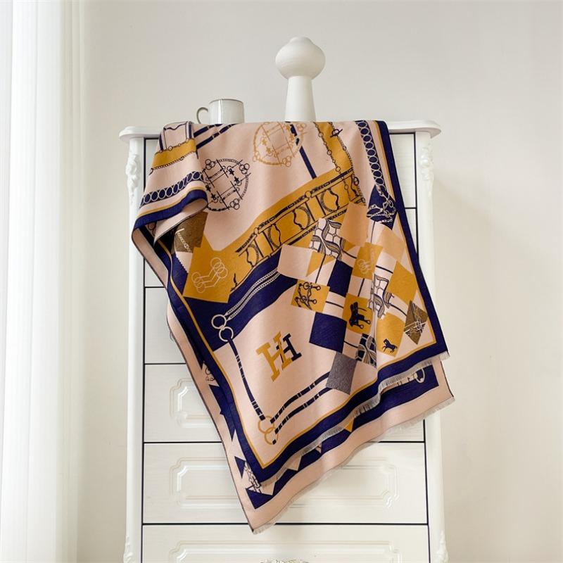 New pull hair scarf women's autumn and winter imitation cashmere scarf women's winter travel windproof warm shawl