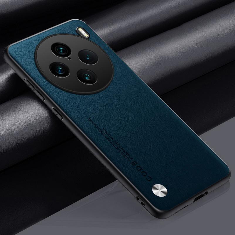 Einfache Ledertasche für VIVO X100 Pro X90 Pro + X80 Pro X70 Pro VIVO V29E V27 Pro V25 V23 Luxus-Hartschalen-Schutzhülle