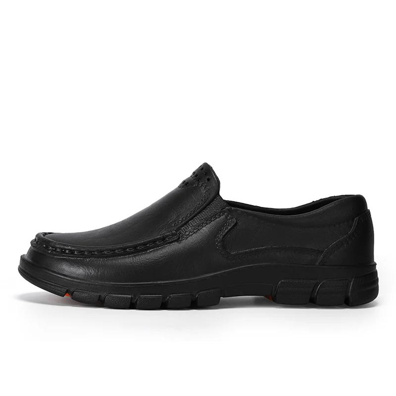 

Обувь для шеф-повара, всесезонная, новая, нескользящая, маслостойкая, большого размера, деловая, повседневная, мужская, рабочая, кожаная, модная, удобная, с мягкой подошвой 39