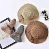 Summer Japanese and Korean Foldable Straw Hat Handwoven Hat Outdoor Sunshade and Sunscreen Women's Big Eaf Beach Fisherman Hat