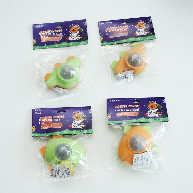 Eco-Friendly Catnip Ball Toy Rotating Lick Cat Snack for Molar Teeth Cleansing Self-Hi Pet Supplies