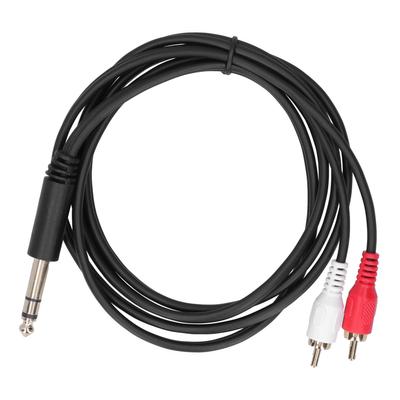 6,35 mm samec na duální pro kabel RCA samec o kabel 1,5 m Adaptér Konvertorový kabel Splitter