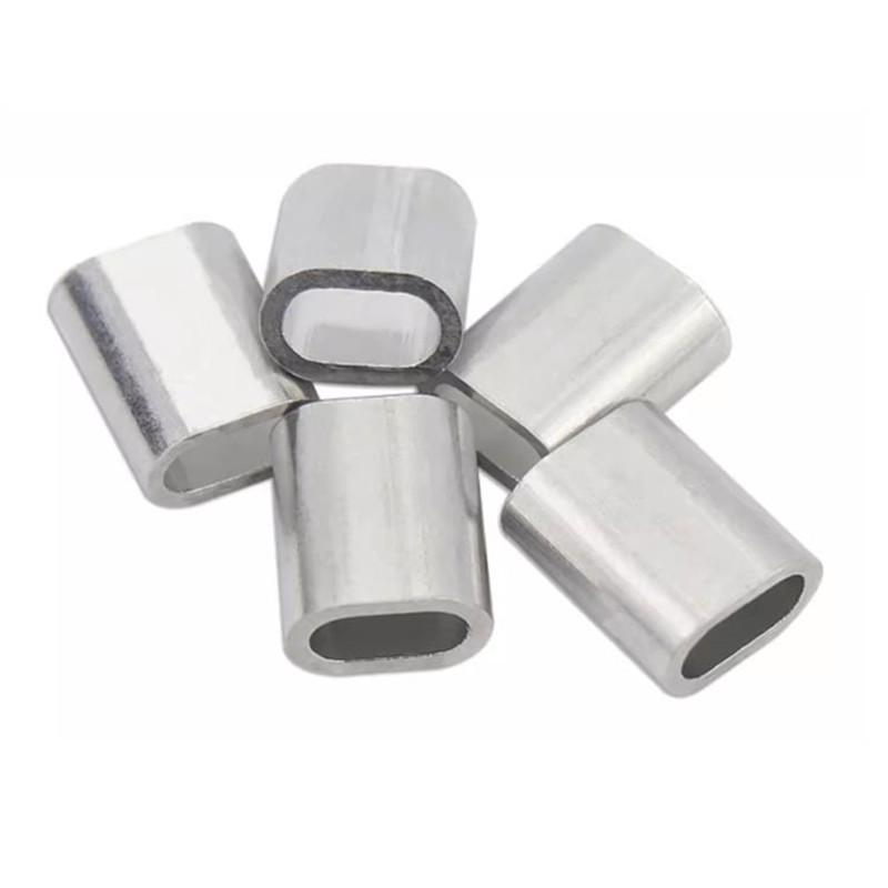 Aluminum Oval Clamp for Steel Wire Rope, 8-shaped & Single/Double Hole