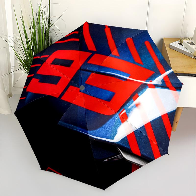 Spirit: Marc's 93 Compact Travel Automatic Umbrella Compact & Durable 8-Rib Design Sturdy Construction Travel Essential Compact Folding Umbrella