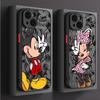 Mickey Minnie Maus Handyhülle für Apple iPhone 15 16 Pro XS Max 13 14 Plus XR SE 7 8 12 11 Pro plus Matt