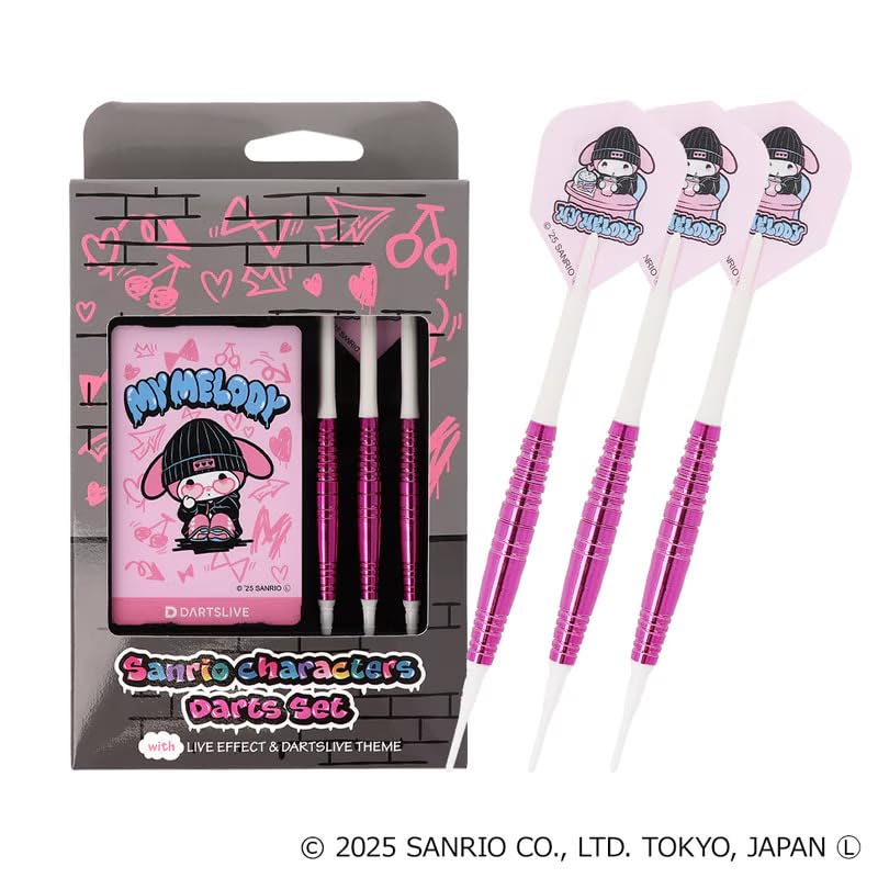 Sanrio Darts Set with DARTSLIVE CARD Solid&Cool Darts My Melody