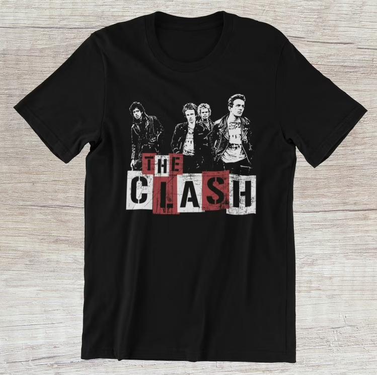 

THE CLASH 70s Punk Rock Band Legend on Ring Spun T-Shirt Mens Womens Tees Top, size S-4XL 2XL