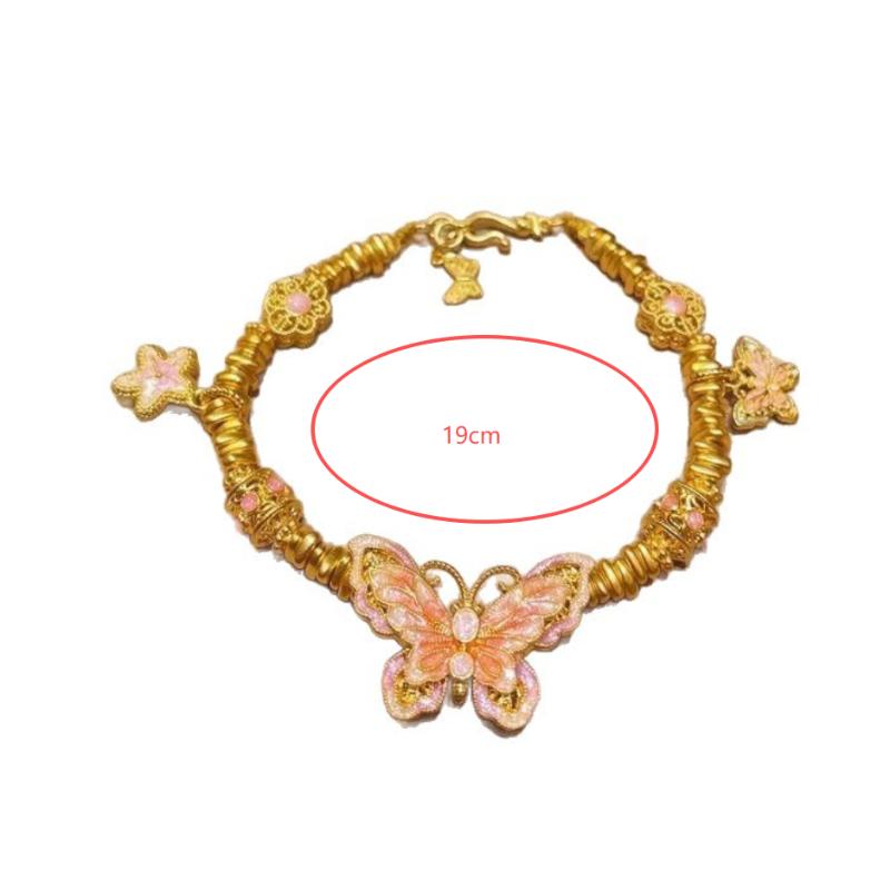 Enamel Butterfly Bracelet For Women Gold Color Bracelets Sweet Party Birthday Jewelry Gift