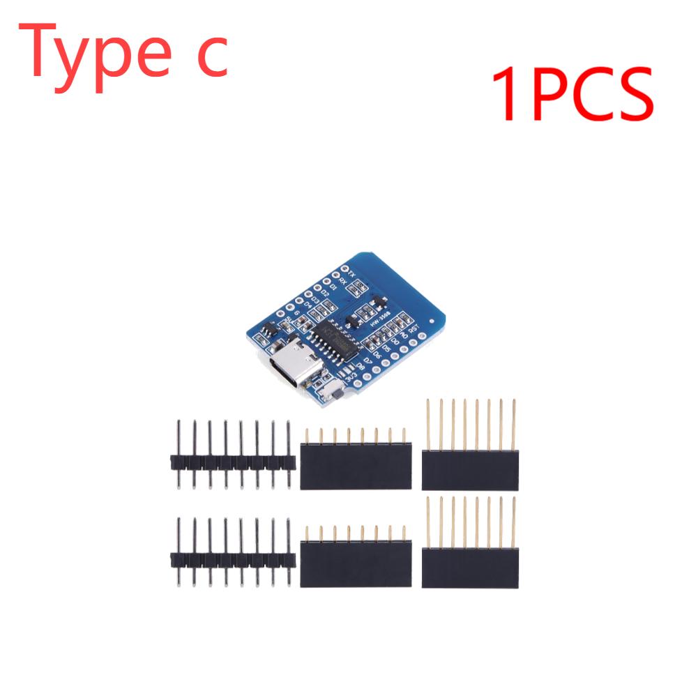 

1-10PCS ESP-12F ESP8266 D1 Mini Nodemcu Lua Micro Type-c WeMos WLAN WIFI Expansion Development Board Support OTA Pin for Arduino