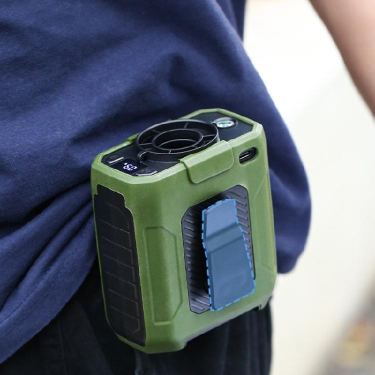 10000mAh Portable Waist Clip Fan Outdoor Portable Cooling Fan With 5 Speeds & Flashlights for Outdoor Camping Travel