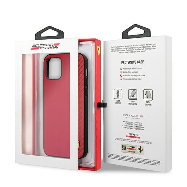 Ferrari Fesaxhcp12Lre Iphone 12 Pro Max6,7 Czerwony/Red Twarde Etui On Track Carbon Stripe
