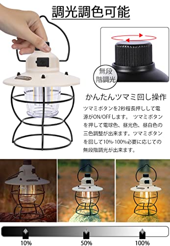 Stylish LED Camping Lantern, USB Rechargeable, Ideal for Outdoor Camping, Emergency Lighting, and Home Camping. Features an Antique and Retro Design,