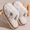 Women Home Slippers Plush Warm Thick Bottom Slides Cute Soft Non-slip Slippers Indoor Outdoor Men Casual Slippers