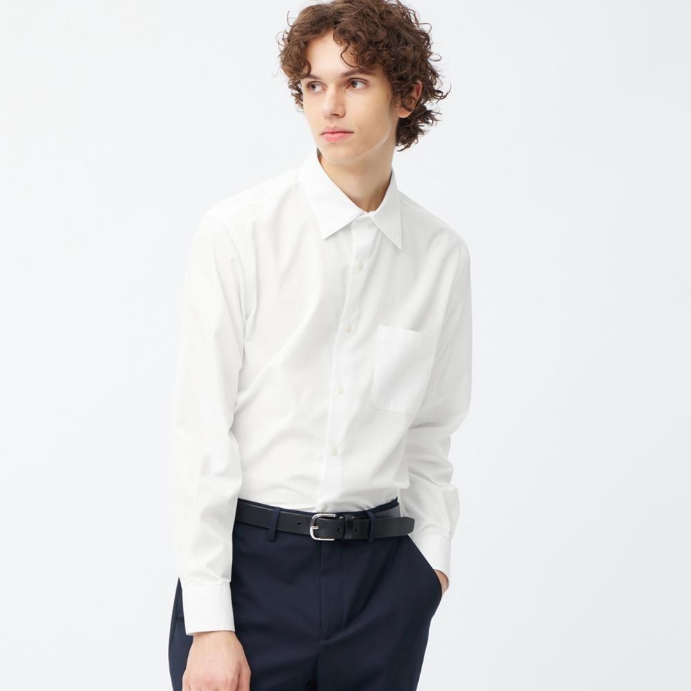 

Рубашка GU by Uniqlo Easy Care Regular Fit с длинными рукавами SW+E