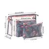 Large Capacity Transparent Pvc Three Piece Storage Bag, Portable Waterproof And Dustproof Travel Set, Toiletries And Makeup Bag
