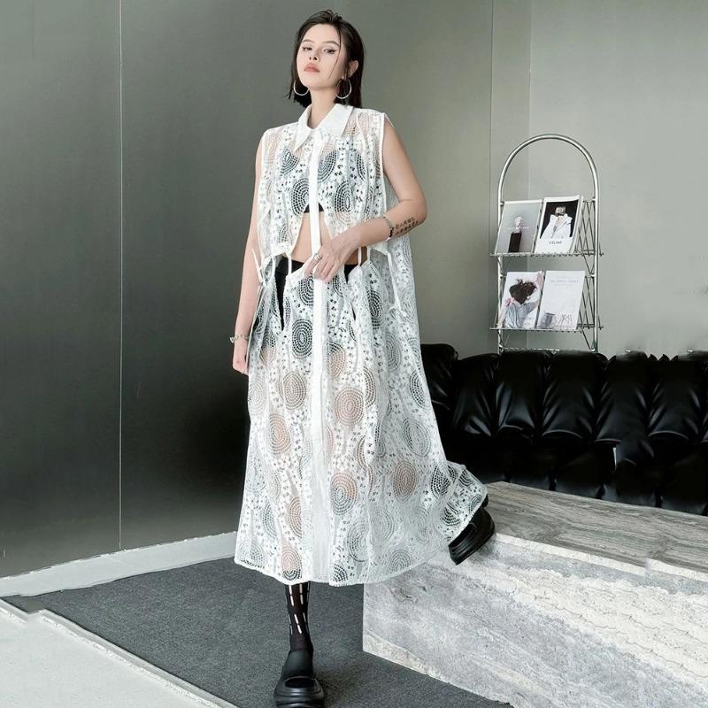 XITAO Lace Patchwork Sleeveless Dress GYX1661