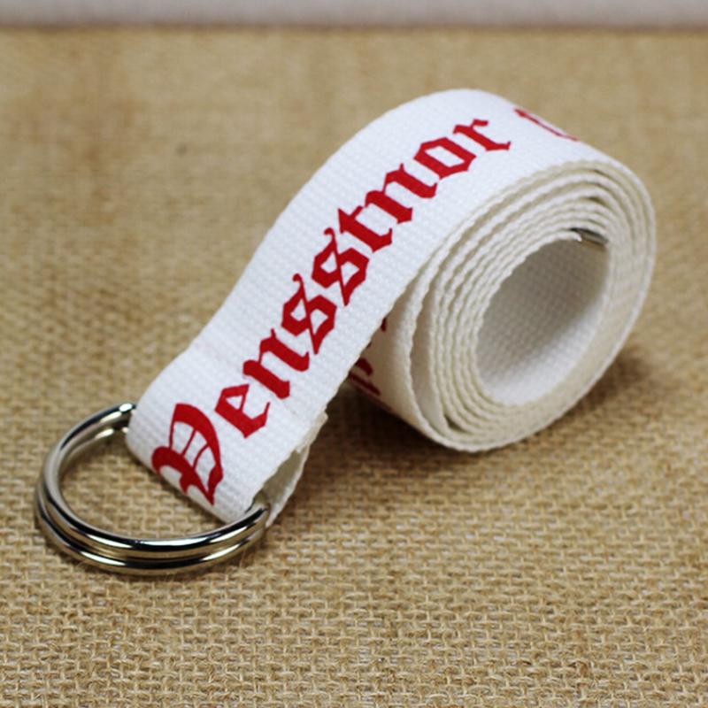 

Красивый трехцветный нейлоновый холщовый ремень белый