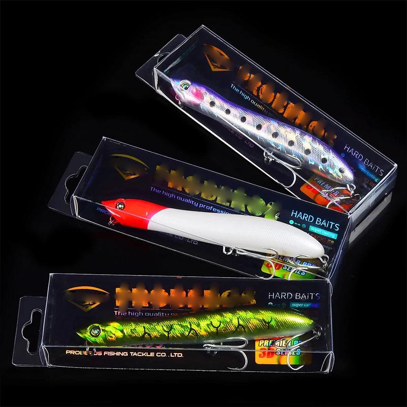 1PC Popper Fishing Lure 12.5cm 19g Floating Plastic Hard Bait Topwater Artificial Wobbler Bass Tackle