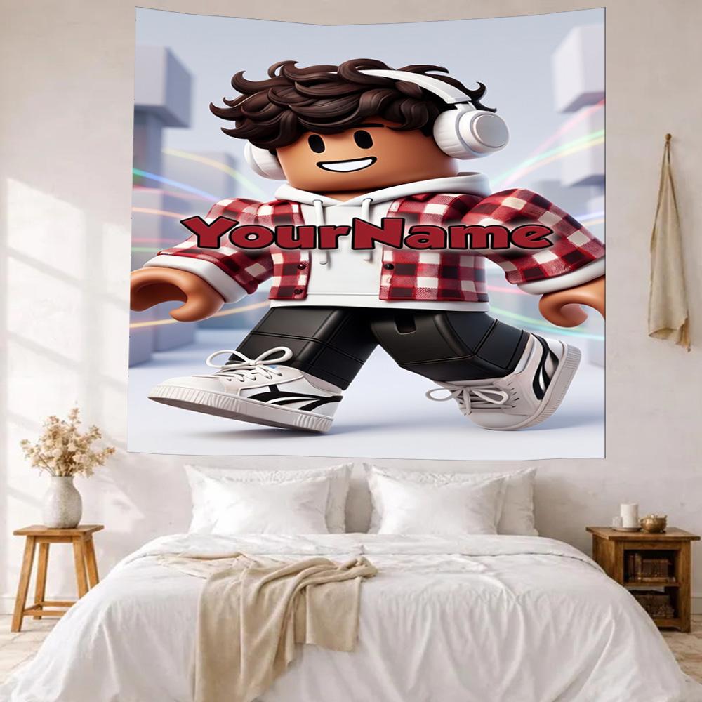 Roblox Personalizat Numele Tău Decor de Perete Tapiserie Artă Pentru Comemorare Animale de Companie Zi de Naștere Petrecere de Nuntă Fundal Cadou de Familie