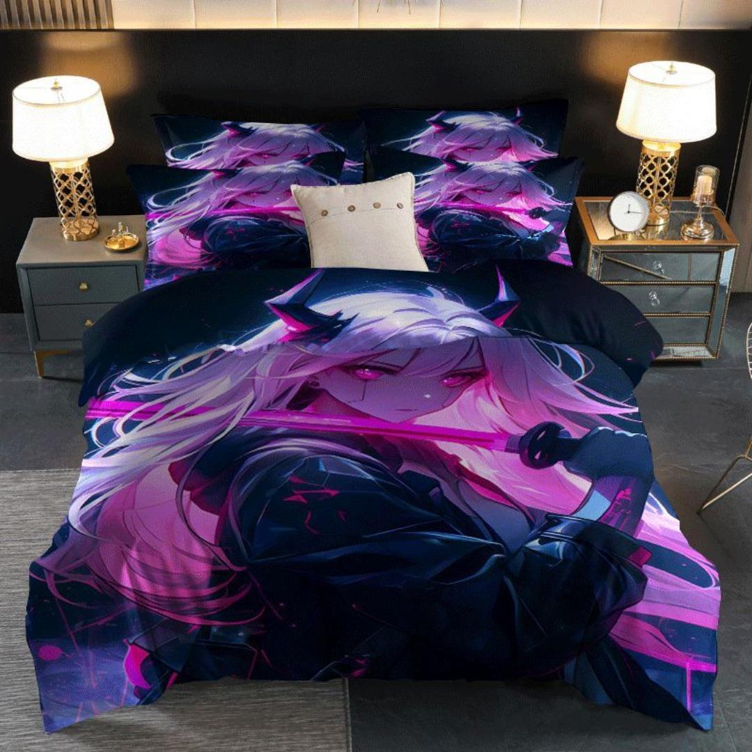 

Comforter 2/3Pcs Asuna Anime Character Print Set Set Includes And - Perfect For Bedroom Comforter (quilt)-EU Single(135*200cm)3pcs