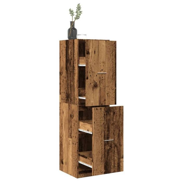 VidaXL Armoire d'apothicaire vieux bois 40x41x144,5 cm bois ingénierie, coffre d'apothicaire, meuble d'apothicaire, coffre à 3309643