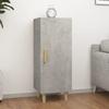 Vidaxl Cabinet, Concrete Grey, 34.5X34X90 Cm, Wood-Based Material