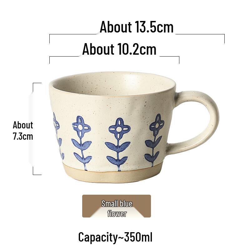 Shangqi Hand-painted Ceramic Couple Mug Set with Lids