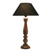 58 Cm Floral Carved Black Wood Table Lamp with Green Shade Bedroom, Dining Room, Hotel Room, Living Room, Office Decorative Bulb Not Included
