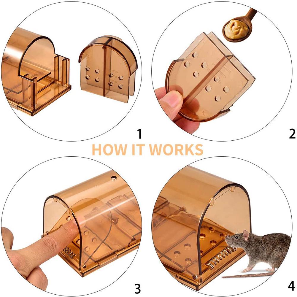 2szt Odstraszacz myszy wielokrotnego użytku z tworzywa sztucznego Odstraszacz pułapek na myszy Szczur Mysz Pułapka Klatka dla sklepu Hotel