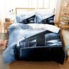Steam Locomotive, Old-Fashioned, Shabby Train, Transportation, Digital Printing, Three-Piece Bed Sheet