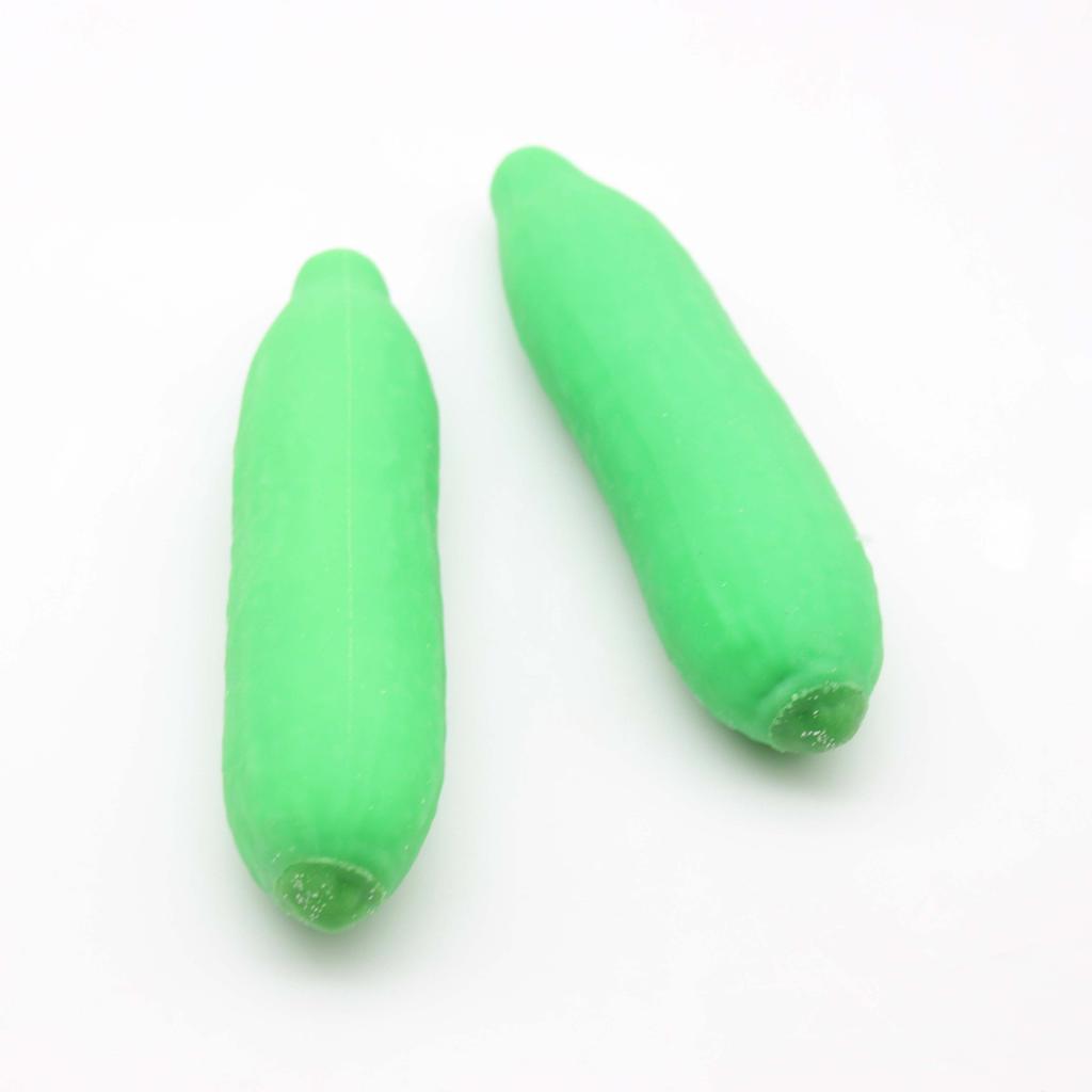 2Pcs Anti-Stress Toy Simulated Cucumber Stretching Vegetable Fruit Stress Relief Toy Kids Adults Gift Prop