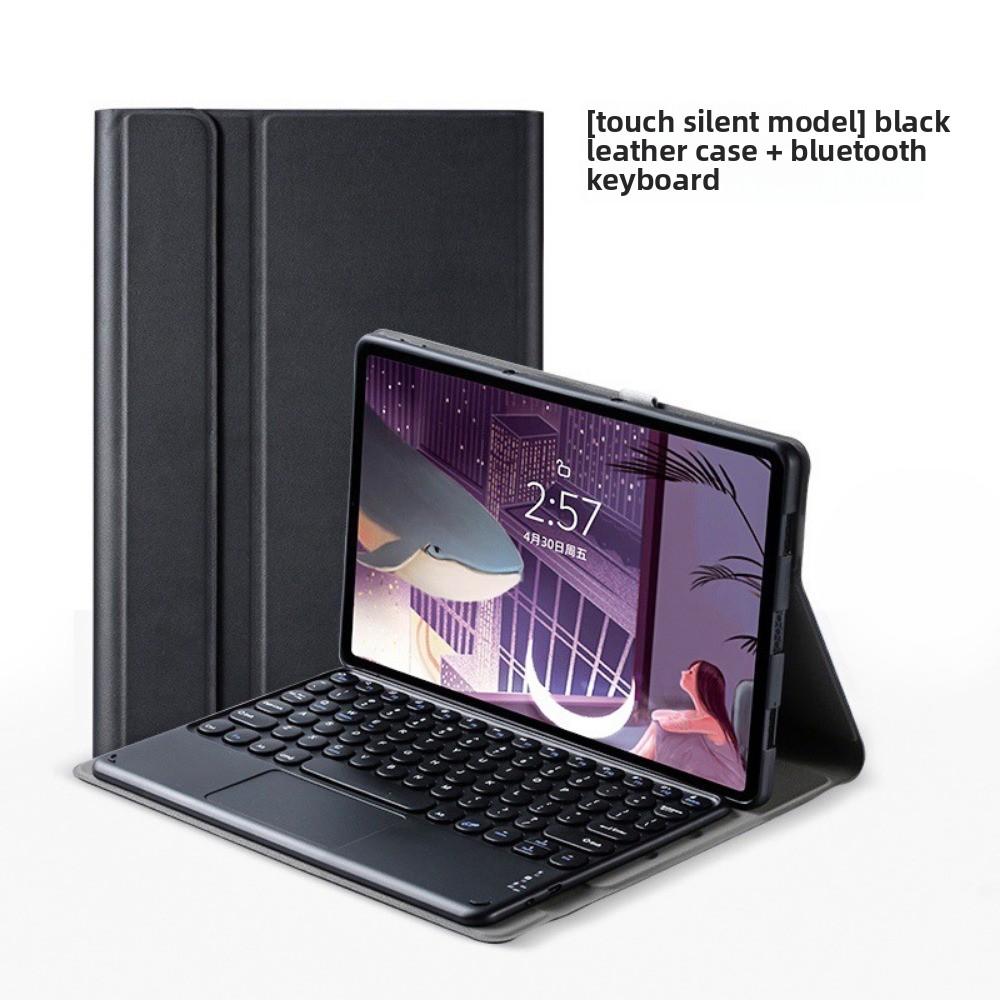 Leather Keyboard Case for iPad Air 6 10.2 Inch with Pencil Slot Magnetic Detachable Bluetooth Keyboard Protective Cover