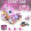 Kids' Unicorn Remote Control Stunt Car with Colorful Lights - Fun & Cute Drift Toy