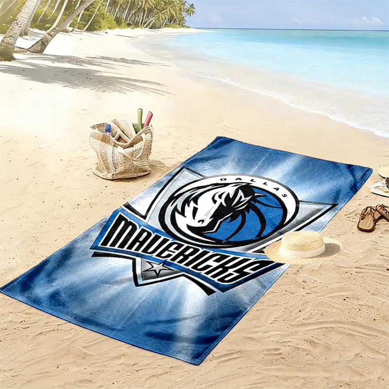 Dallas Mavericks Print Beach Towel, Large Soft Quick Dry Towel for Beach Camping Swimming