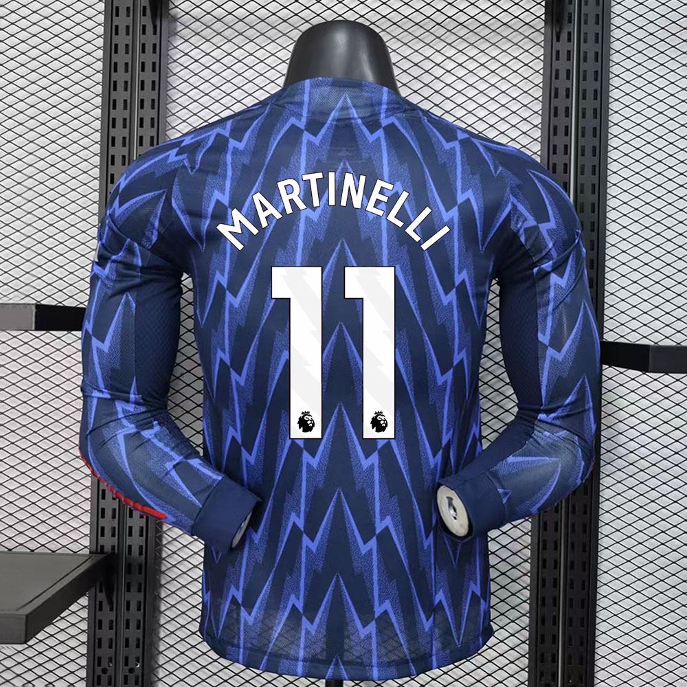 Camiseta de Manga Larga del Arsenal de Visitante 25/26: Edición Saka, Odegaard, Rice con Estampado de Número