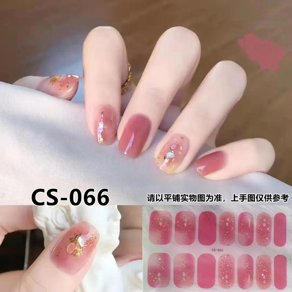 CS voděodolný a nepečlivý gelový lak na nehty film vše lepí Japonský a korejský větrný jarní a letní balicí papír na nehty balicí papír