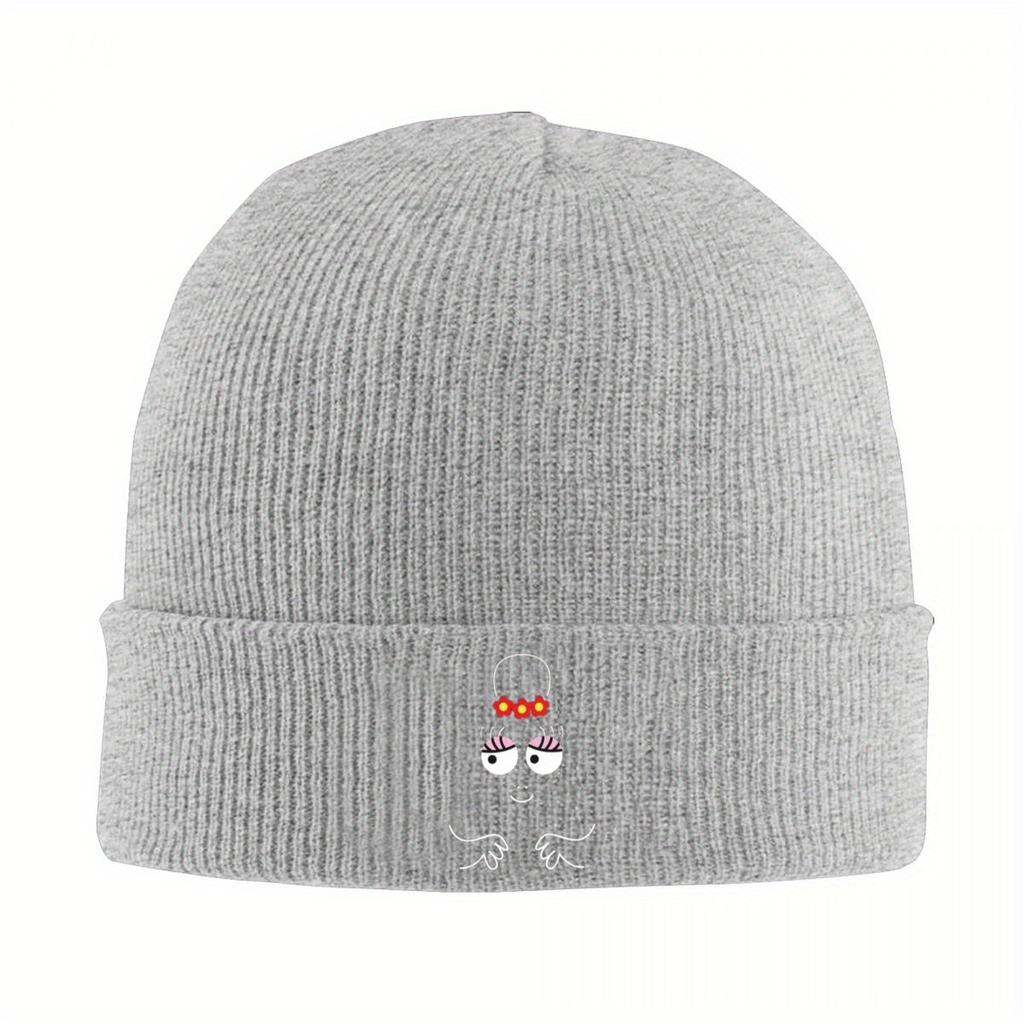 Barbapapa Barbamama Knitted Hat for Women Men Skullies Beanies Winter Hat Cartoon Warm Caps