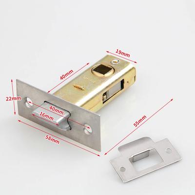 Toilet Lock Tongue Bathroom Lock Cylinder Brass Tubular Latch Bathroom Door Lock Accessories Lock Core Room Door Hardware