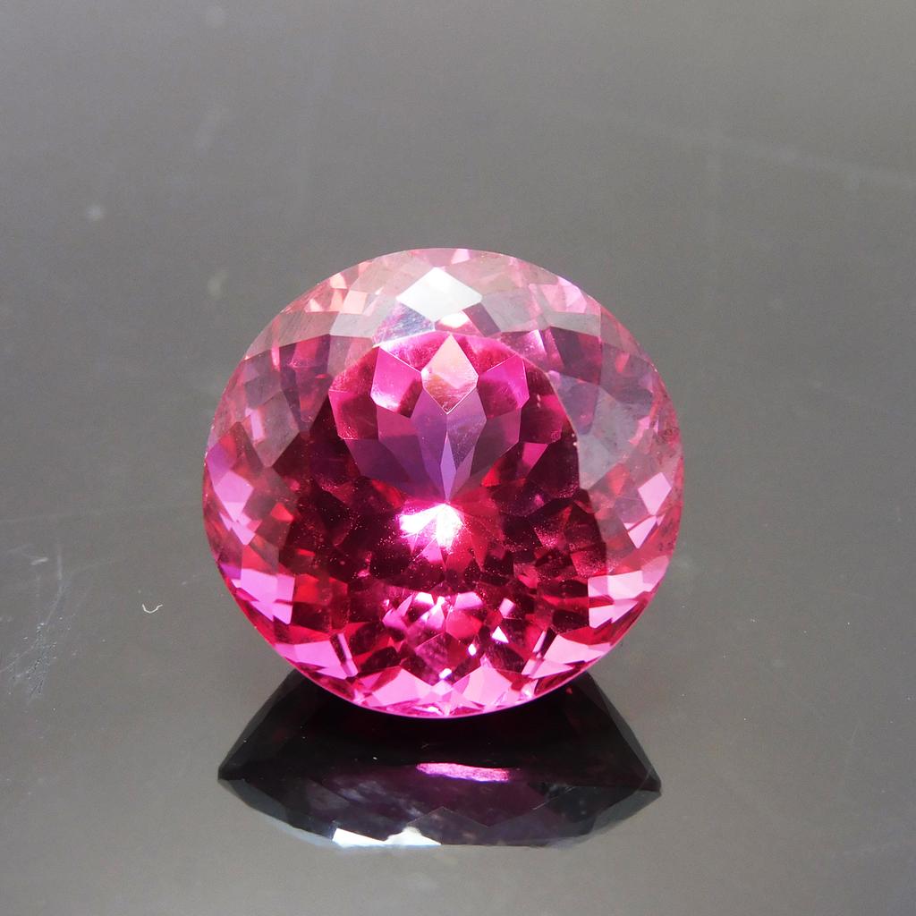 Natural Pink Sapphire Loose Gemstone 18.40 Ct Round Cut September Birthstone for Gem Collections
