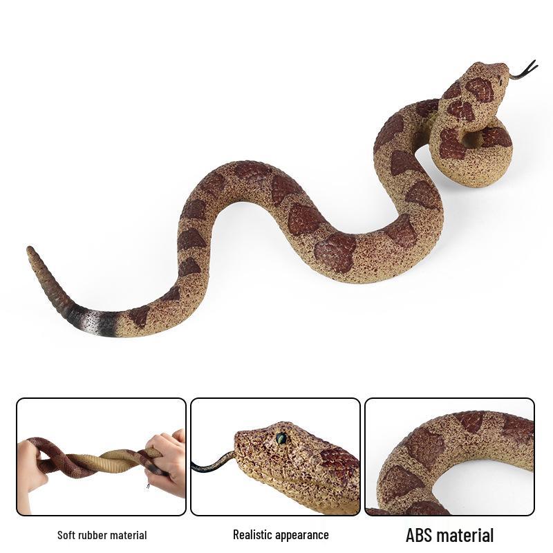 Children's Soft Rubber Educational Snake Toy Model