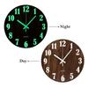 12 Inch Luminous Silent Quartz Art Deco Oval Fluorescent Wall Clock with Needle Display for Living Room and Bedroom