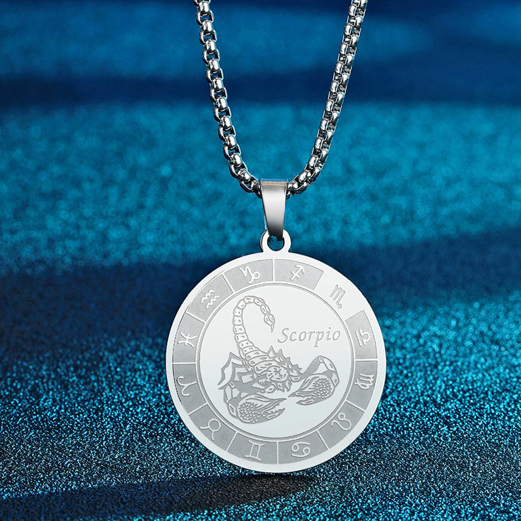 

Signo do zodíaco capricórnio pingente colar para mulheres homens 12 constelações jóias gargantilha charme corrente aniversário colar feminino Dourado&60 cm