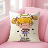 Cartoon RRugrats Cushion Cover Natural Linen Pillow Case DoubleSided Print Decorative Sofa Pillowcase Home Decor Gift