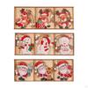 9 Pieces Christmas Wooden Hanging Ornaments Decoration with Holes Pendant Craft for Wall