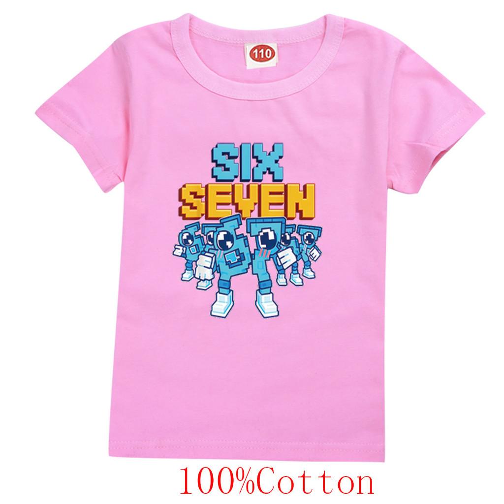9193 Kinder Jungen Mädchen Steal a Brainrot 67 Six Seven Print Kurzarm-Baumwoll-T-Shirt