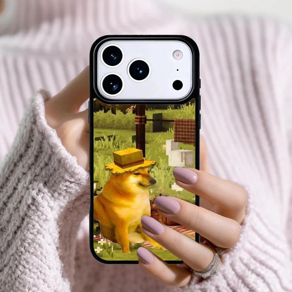Cheems Doge Phone Case For Apple iPhone 17 Air 16E 15 14 Plus 13 12 11 Pro Max Mini Funda Cover